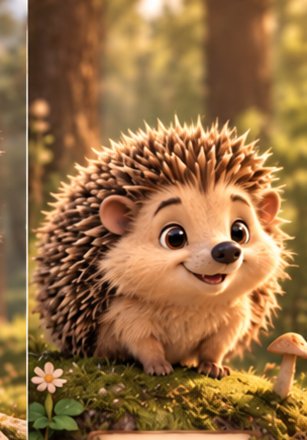 Pip, a little hedgehog on moss